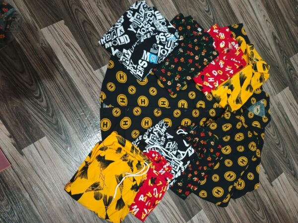 "H" Patterned Button-Up Shirt and Pants Set, Men's Casual Loungewear Set - Image 3